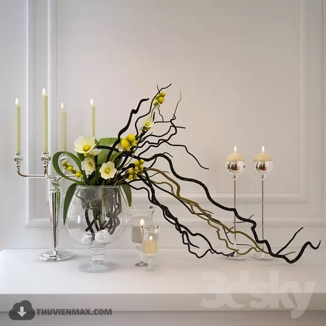 FLOWER – 3DMODEL – VASE – 477