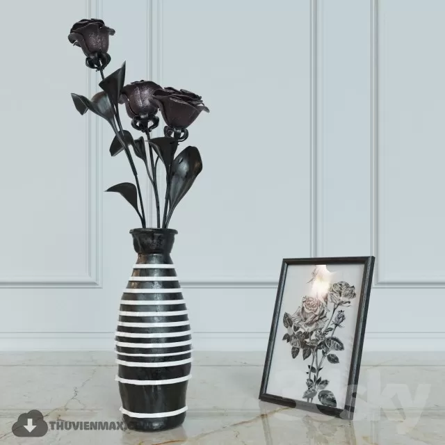 FLOWER – 3DMODEL – VASE – 485