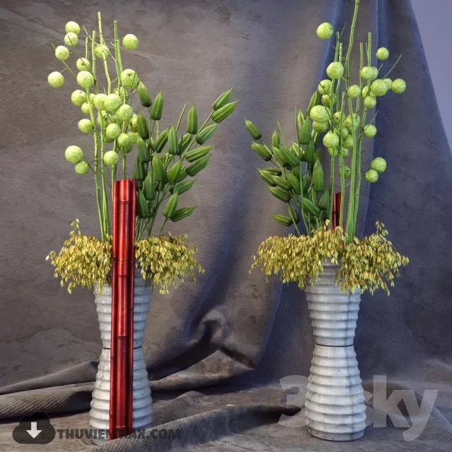 FLOWER – 3DMODEL – VASE – 487