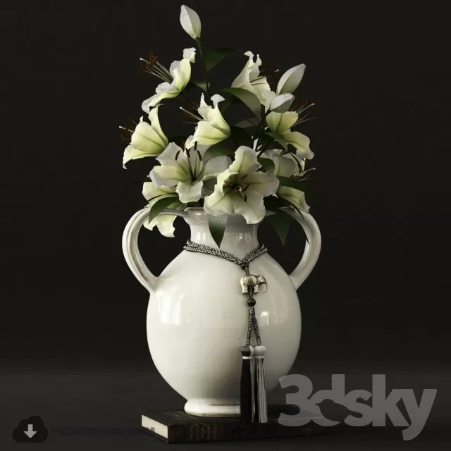 FLOWER – 3DMODEL – VASE – 489