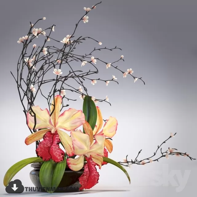 FLOWER – 3DMODEL – VASE – 515