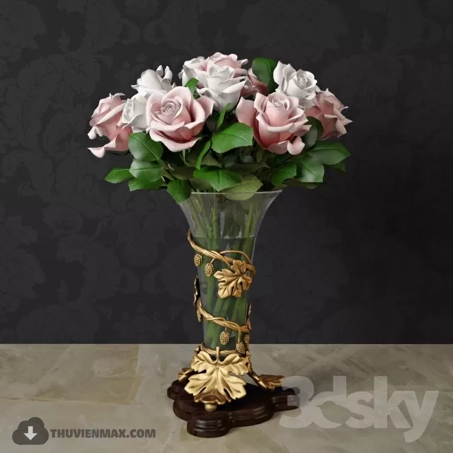 FLOWER – 3DMODEL – VASE – 519