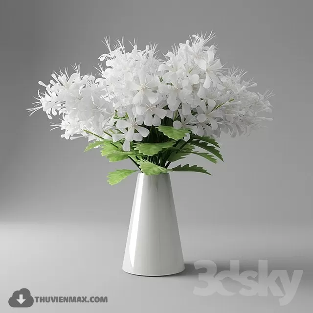 FLOWER – 3DMODEL – VASE – 523