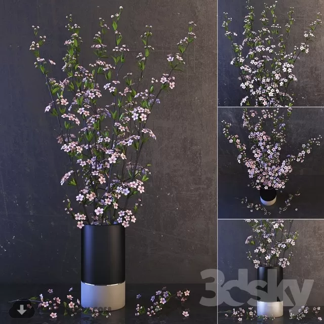 FLOWER – 3DMODEL – VASE – 529