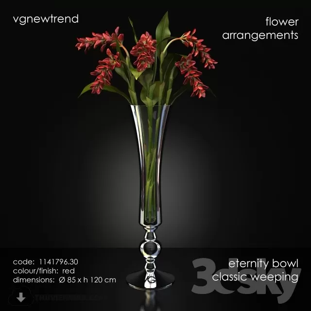 FLOWER – 3DMODEL – VASE – 534