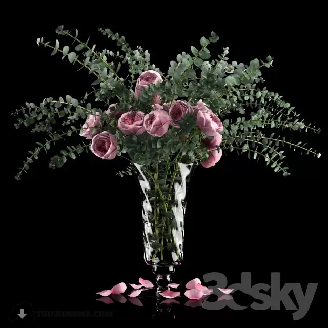 FLOWER – 3DMODEL – VASE – 554