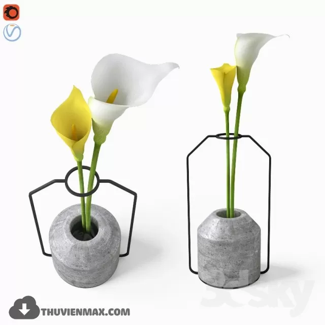 FLOWER – 3DMODEL – VASE – 562