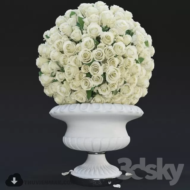 FLOWER – 3DMODEL – VASE – 571