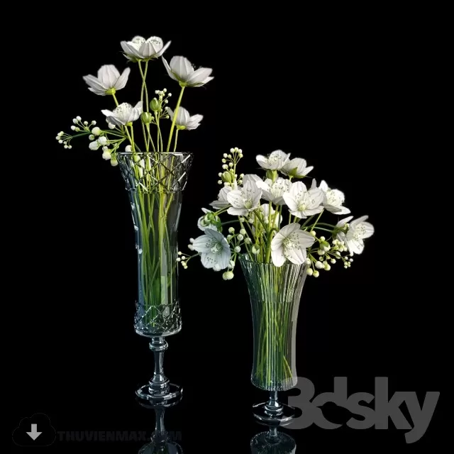 FLOWER – 3DMODEL – VASE – 584