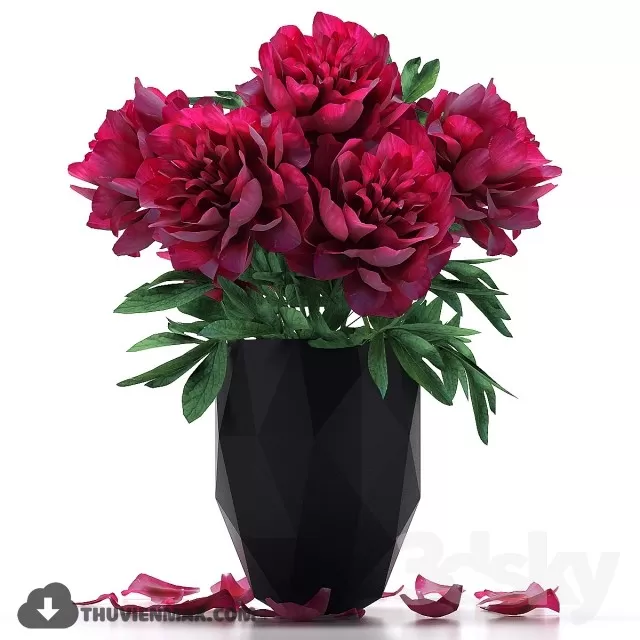 FLOWER – 3DMODEL – VASE – 595