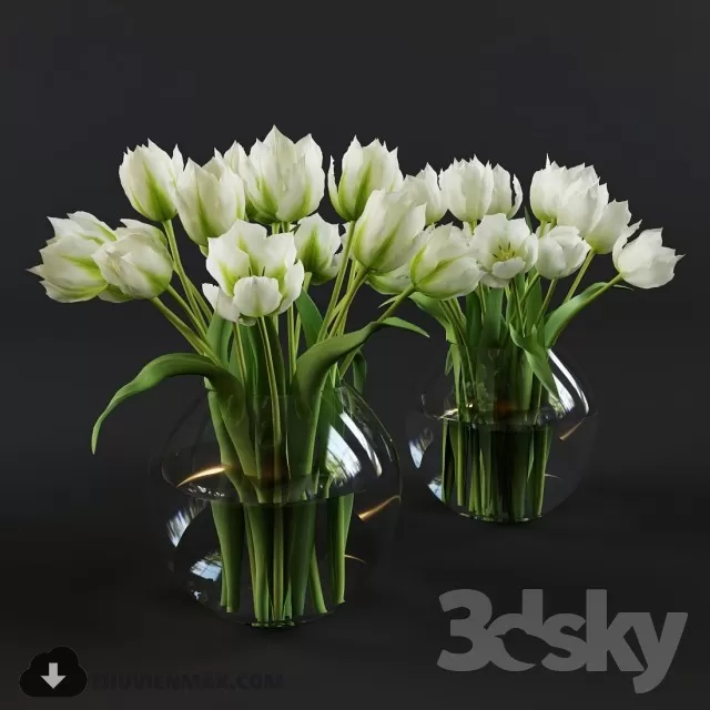 FLOWER – 3DMODEL – VASE – 601