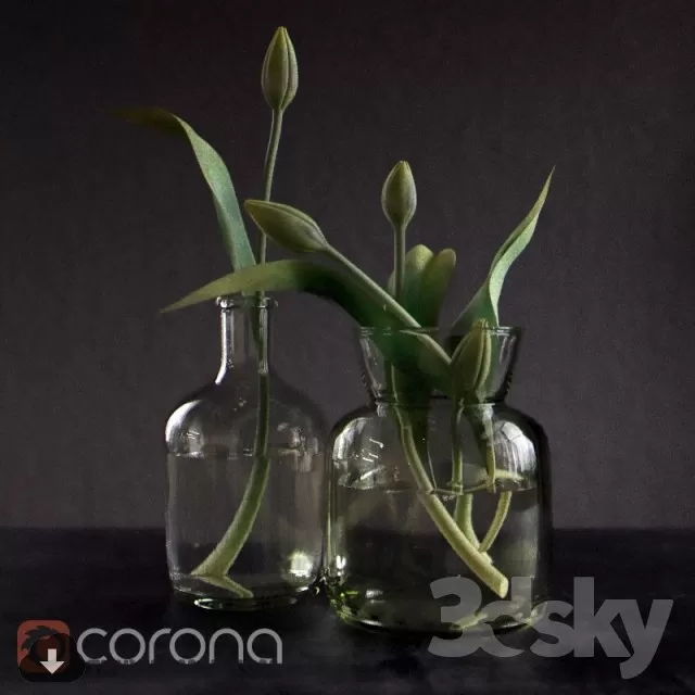 FLOWER – 3DMODEL – VASE – 609