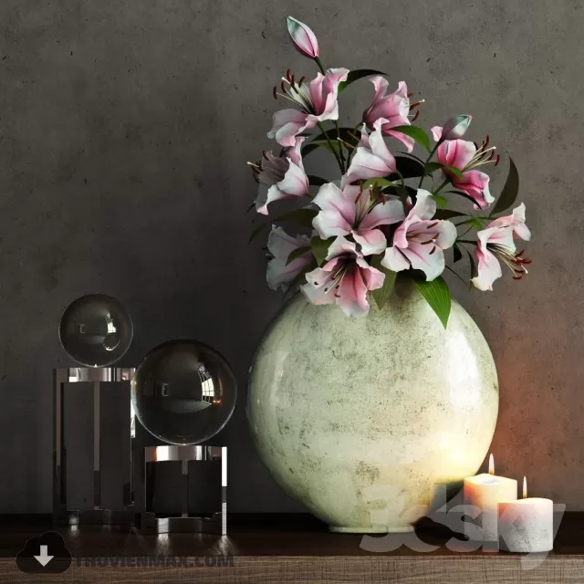 FLOWER – 3DMODEL – VASE – 628