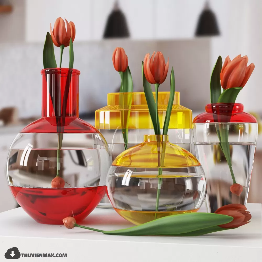FLOWER – 3DMODEL – VASE – 637