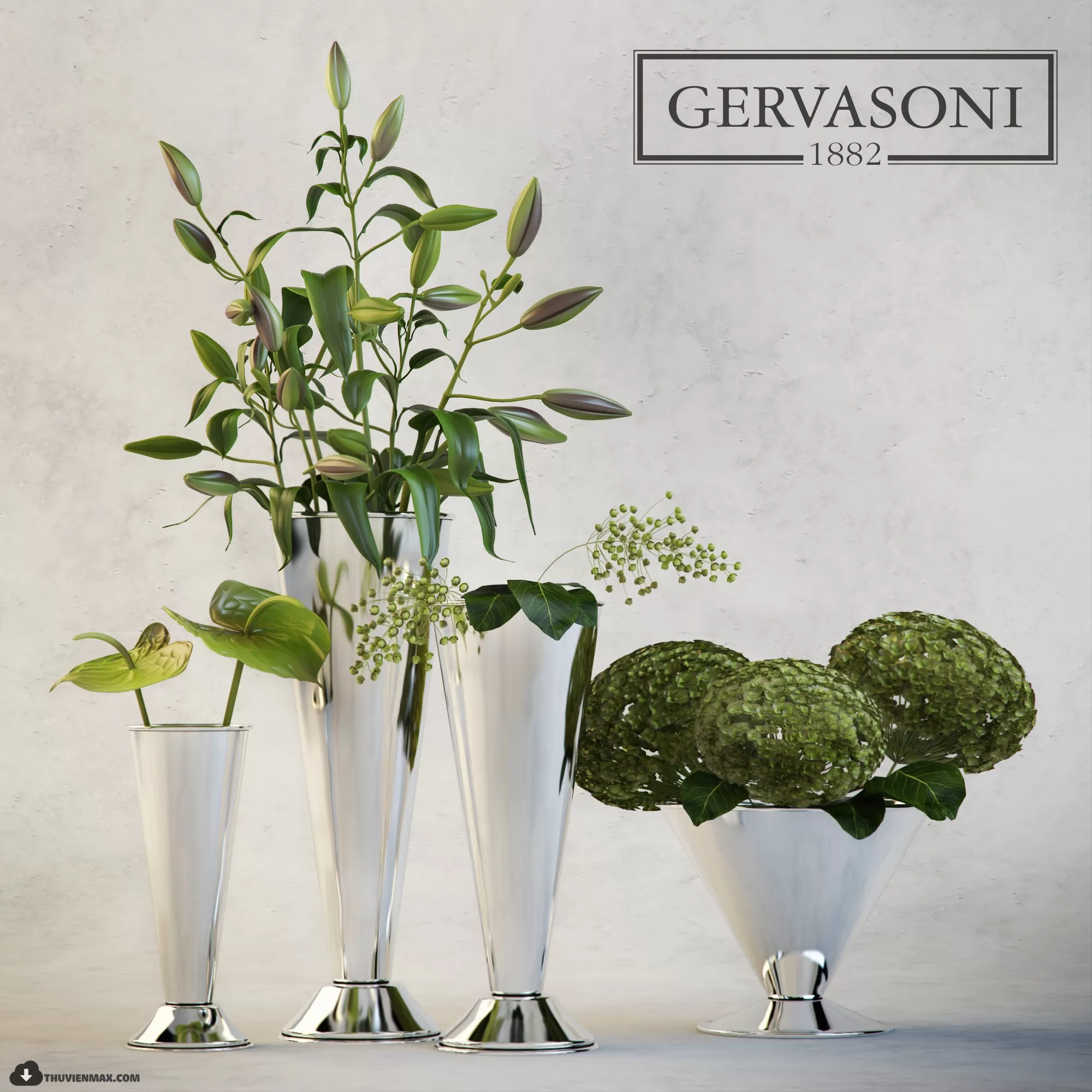 FLOWER – 3DMODEL – VASE – 648