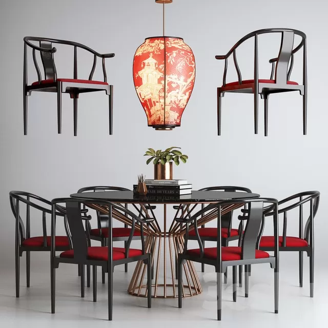 FURNITURE – TABLE AND CHAIRS 3D MODELS – 143