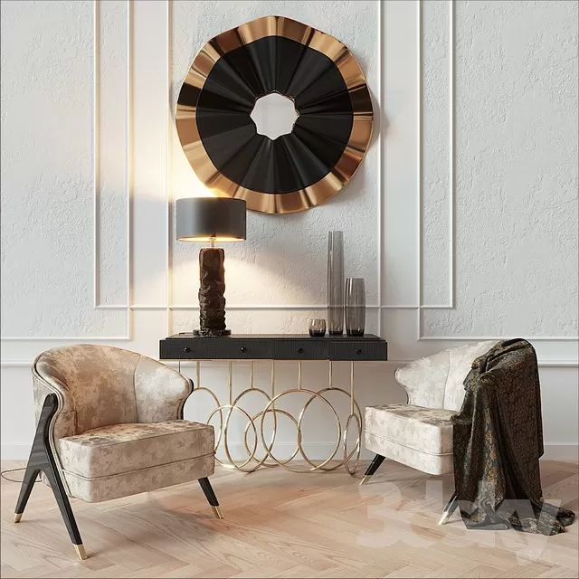 FURNITURE – TABLE AND CHAIRS 3D MODELS – 175