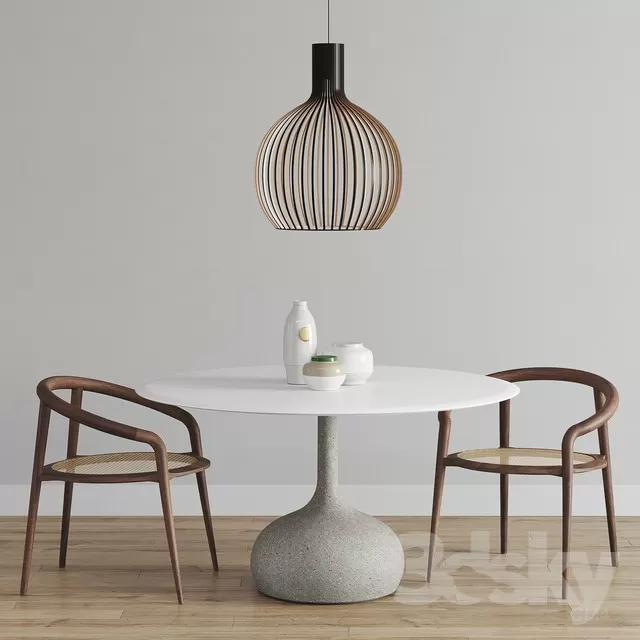 FURNITURE – TABLE AND CHAIRS 3D MODELS – 177