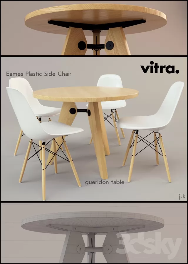 FURNITURE – TABLE AND CHAIRS 3D MODELS – 199