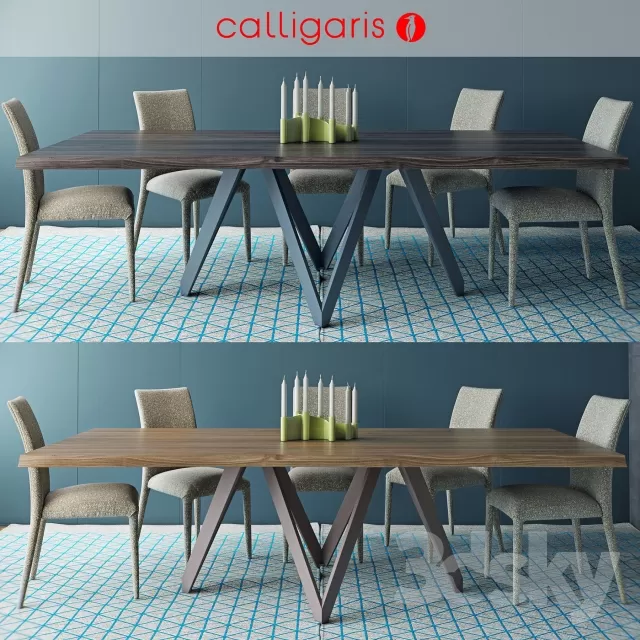 FURNITURE – TABLE AND CHAIRS 3D MODELS – 239