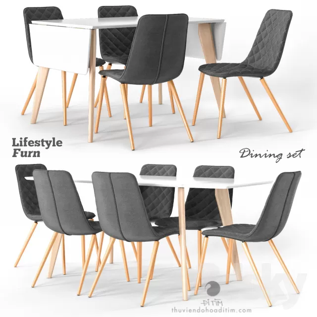 FURNITURE – TABLE AND CHAIRS 3D MODELS – 289 FURNITURE – TABLE AND CHAIRS 3D MODELS – 289