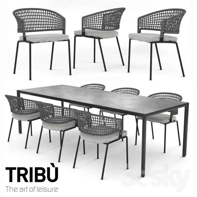 FURNITURE – TABLE AND CHAIRS 3D MODELS – 292 FURNITURE – TABLE AND CHAIRS 3D MODELS – 292