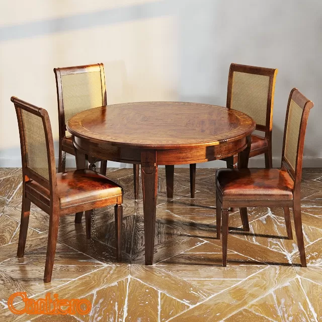 FURNITURE – TABLE AND CHAIRS 3D MODELS – 357