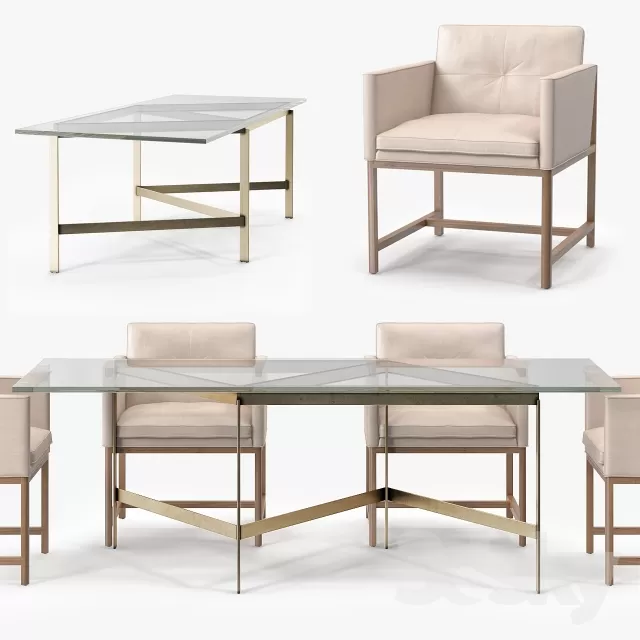 FURNITURE – TABLE AND CHAIRS 3D MODELS – 392