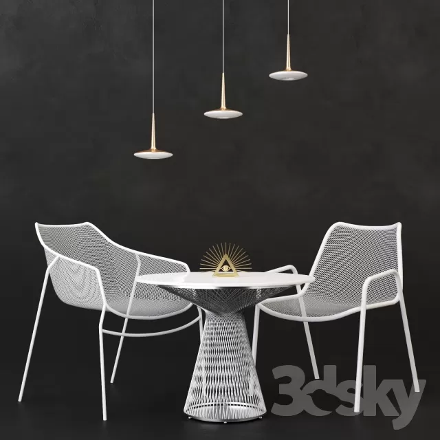 FURNITURE – TABLE AND CHAIRS 3D MODELS – 412