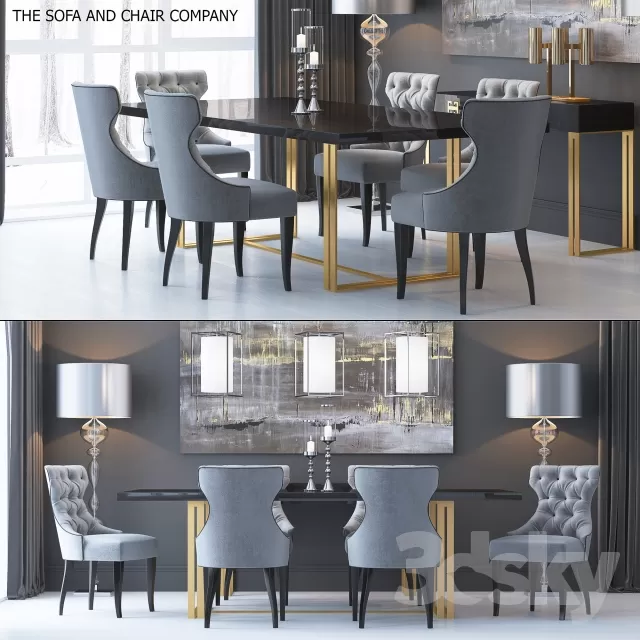 FURNITURE – TABLE AND CHAIRS 3D MODELS – 426