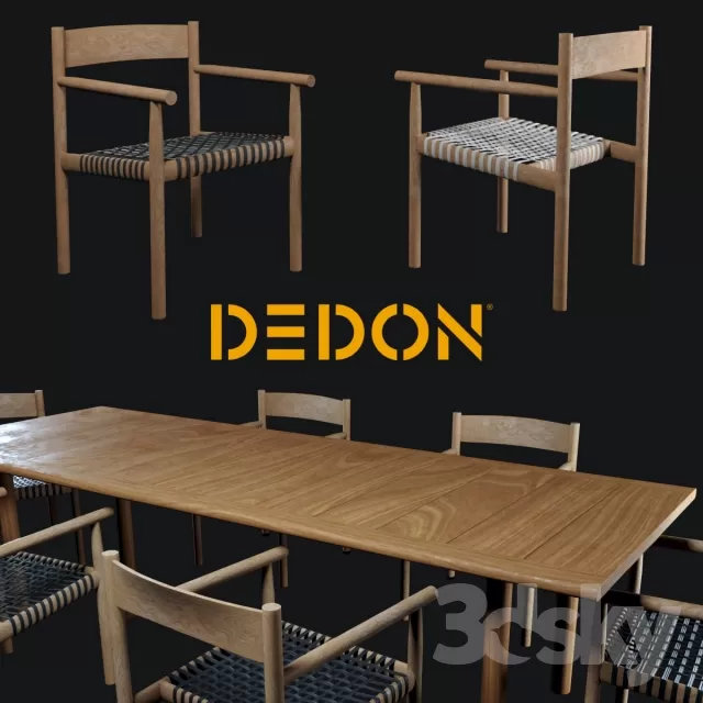 FURNITURE – TABLE AND CHAIRS 3D MODELS – 477