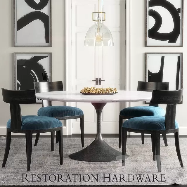 FURNITURE – TABLE AND CHAIRS 3D MODELS – 088