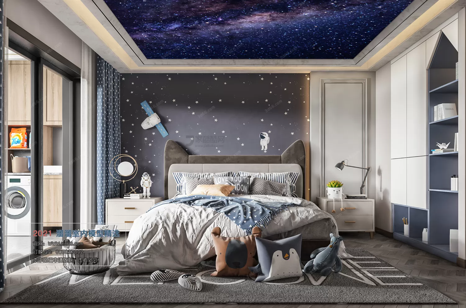 BEDROOM – A015-Modern style-Vray model BEDROOM – A015-Modern style-Vray model