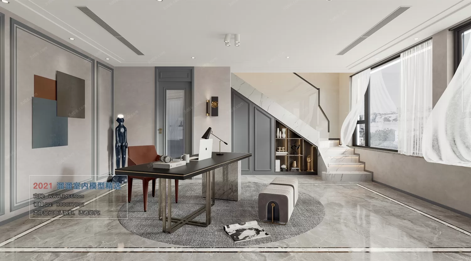 STUDY – A001-Modern style-Vray model STUDY – A001-Modern style-Vray model