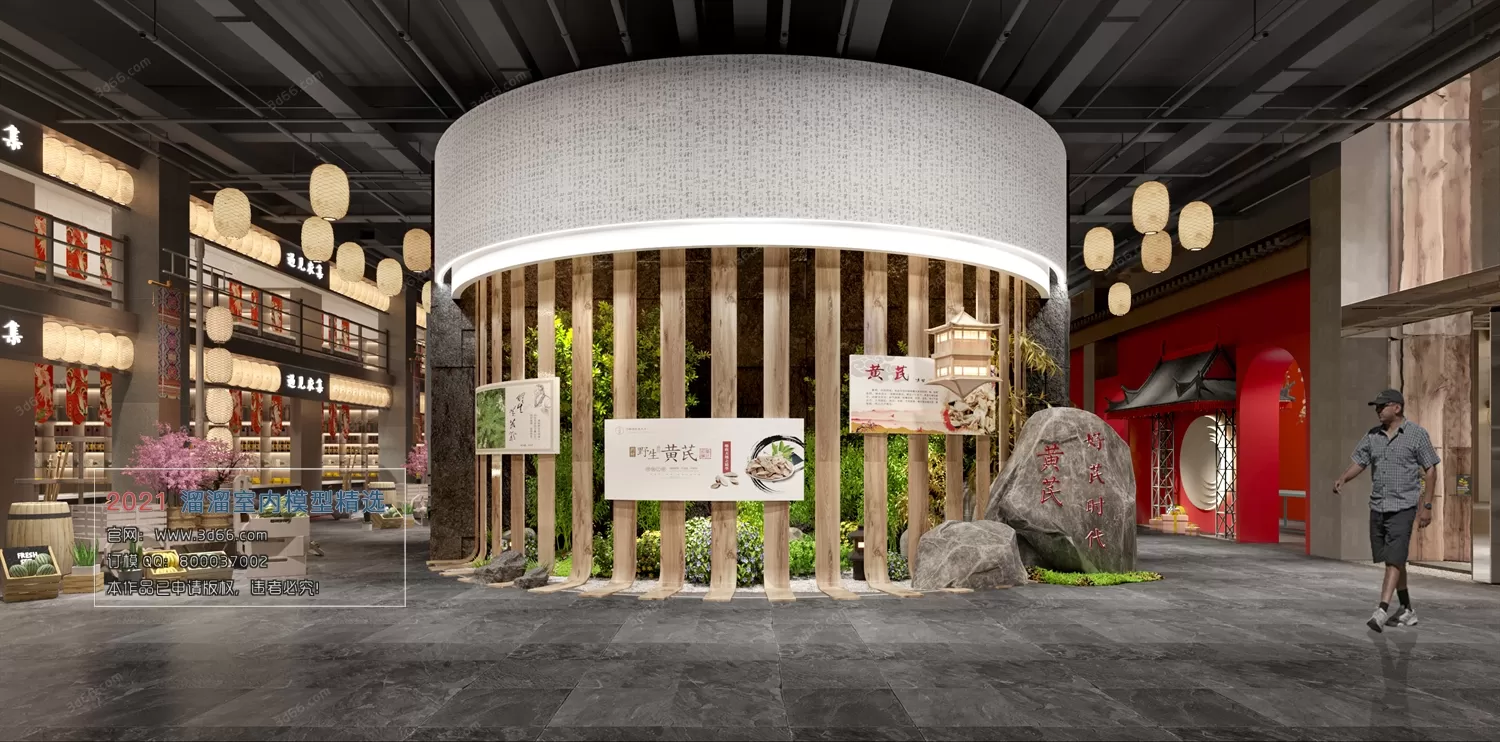 EXHIBITION – C005-Chinese style-Vray model