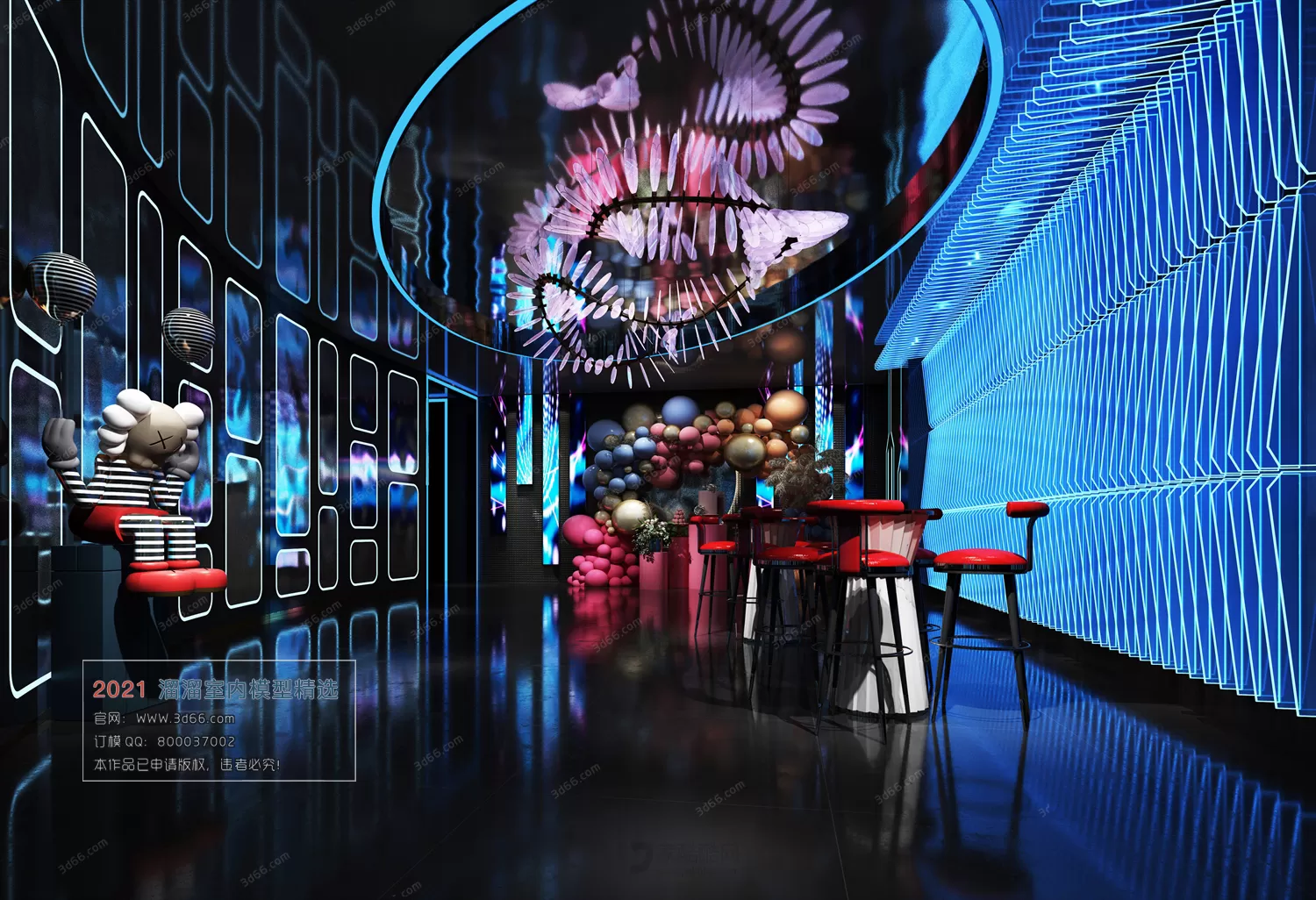 KARAOKE, BAR – A001-Modern style-Vray model