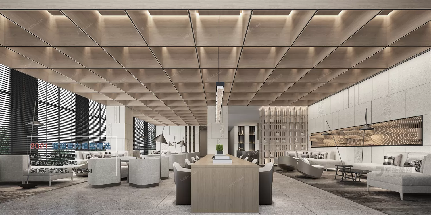 OFFICE, MEETING – A007-Modern style-Vray model