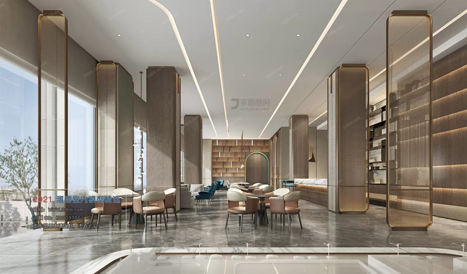 OFFICE, MEETING – A009-Modern style-Vray model