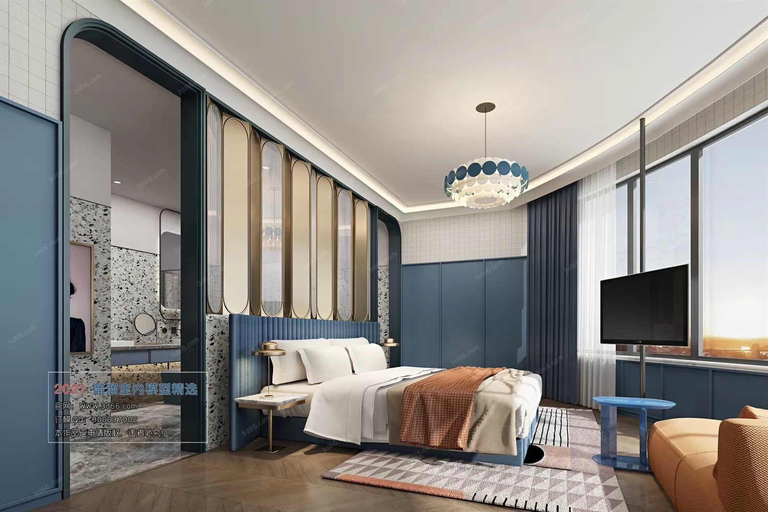 HOTEL SUITE – A005-Modern style-Vray model