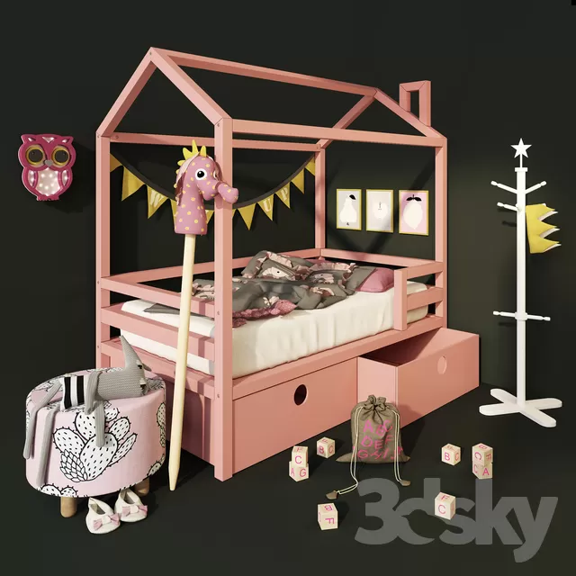 DECOR HELPER – KID – BED 3D MODELS – 34