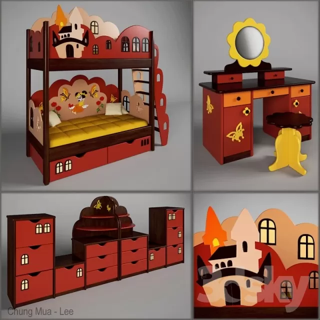DECOR HELPER – KID – BED 3D MODELS – 77