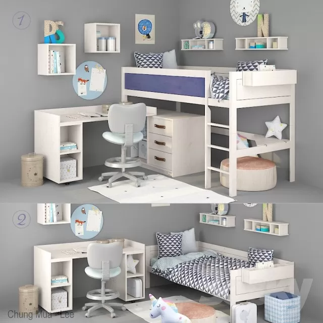 DECOR HELPER – KID – BED 3D MODELS – 78