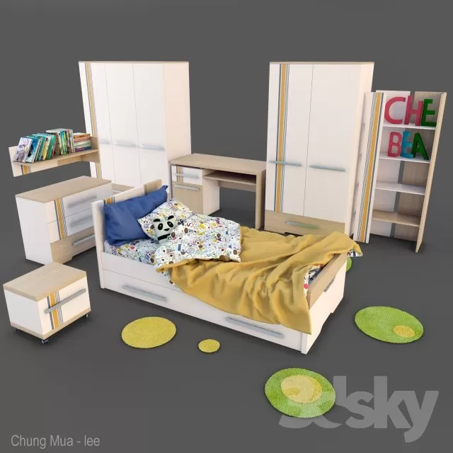 DECOR HELPER – KID – BED 3D MODELS – 99