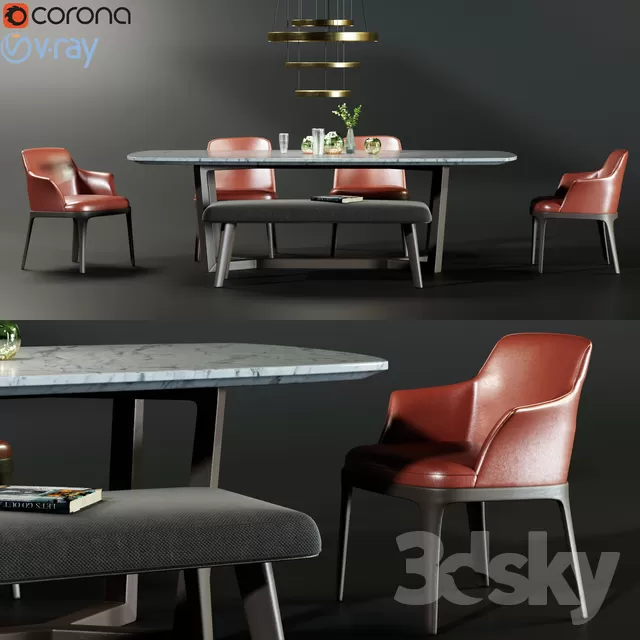 DECOR HELPER – KITCHEN – TABLE SET 3D MODELS – 101