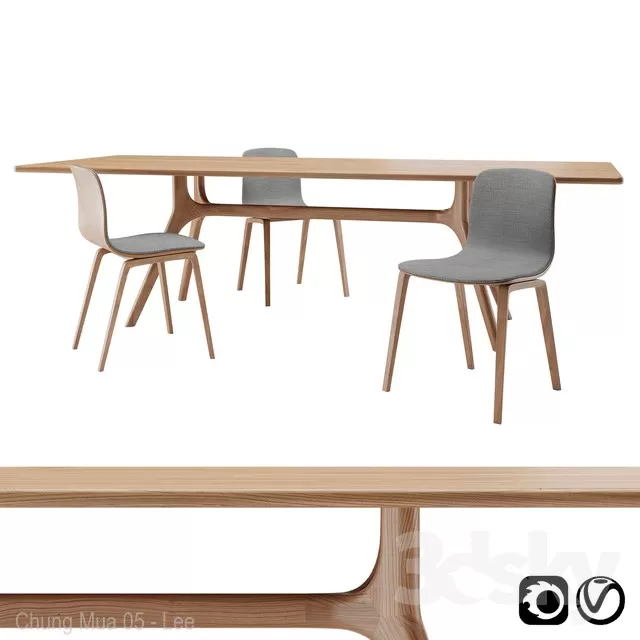 DECOR HELPER – KITCHEN – TABLE SET 3D MODELS – 110