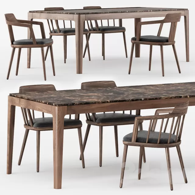 DECOR HELPER – KITCHEN – TABLE SET 3D MODELS – 132