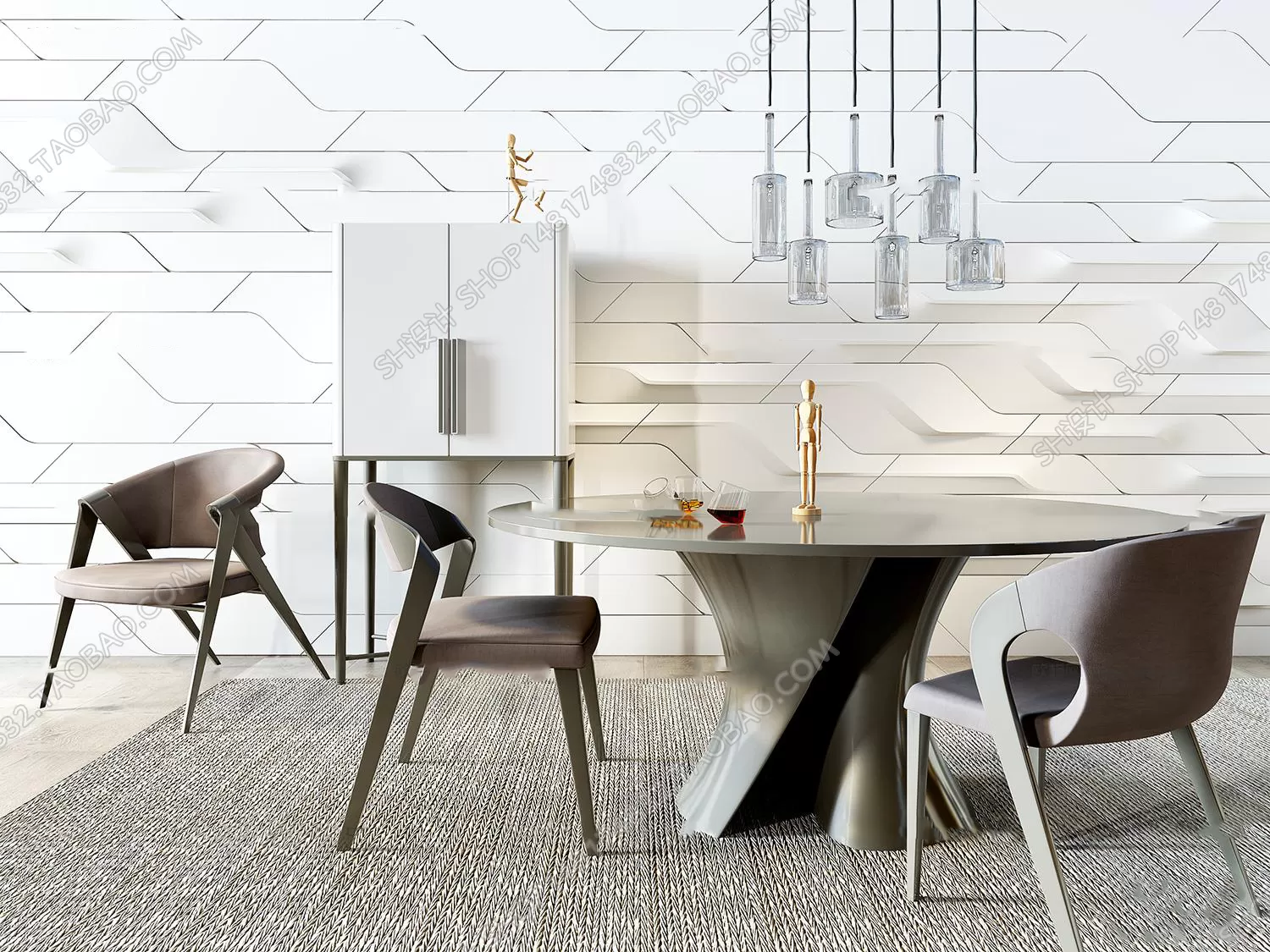 DECOR HELPER – KITCHEN – TABLE SET 3D MODELS – 134