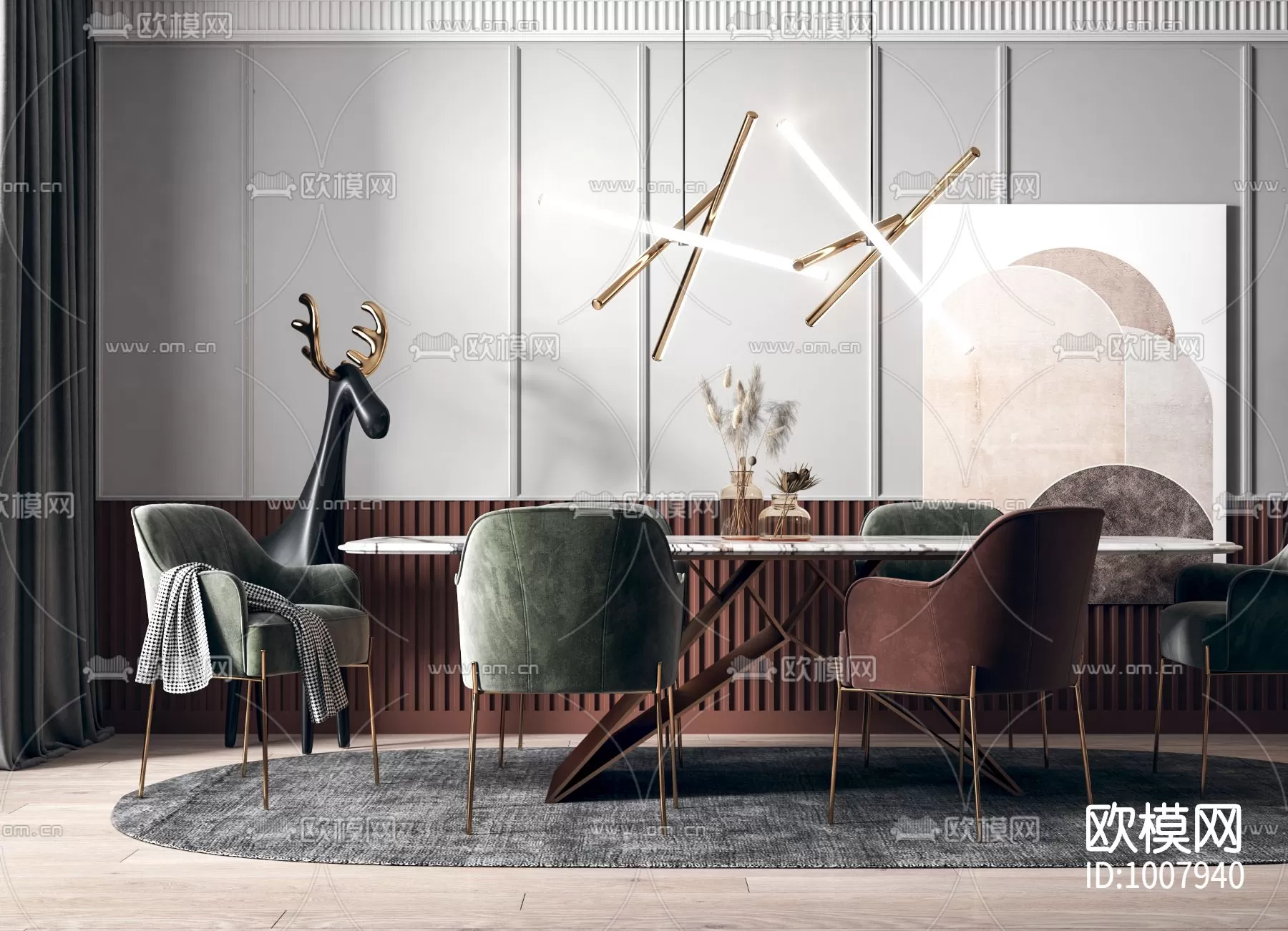 DECOR HELPER – KITCHEN – TABLE SET 3D MODELS – 15