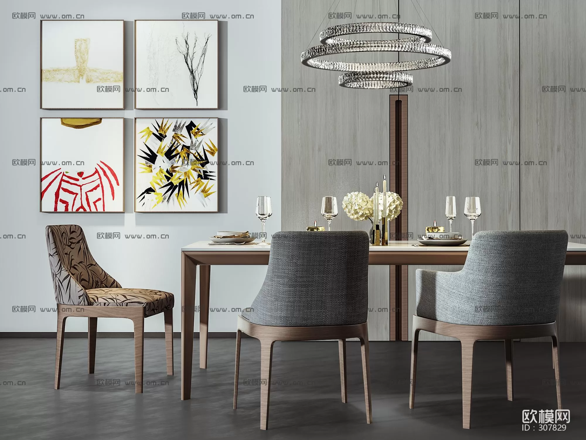 DECOR HELPER – KITCHEN – TABLE SET 3D MODELS – 151