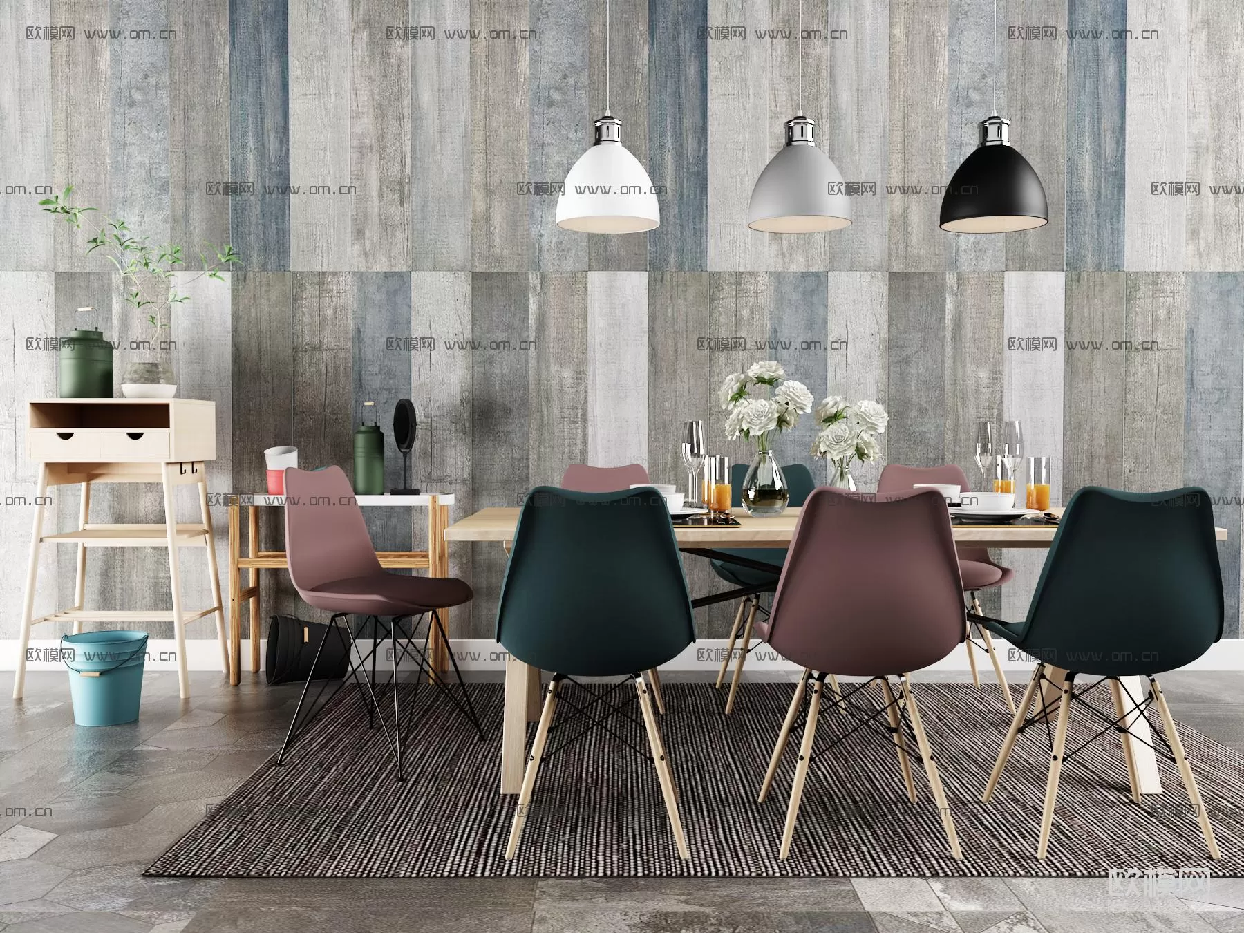 DECOR HELPER – KITCHEN – TABLE SET 3D MODELS – 152